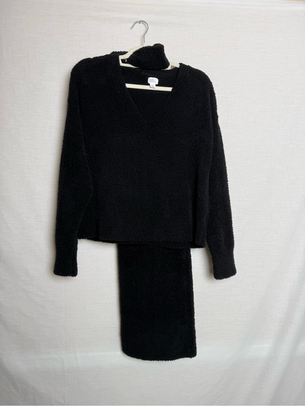 Stars Above Target Womens XL Black Cozy Plush Lounge Pajama Set Sweater Pants